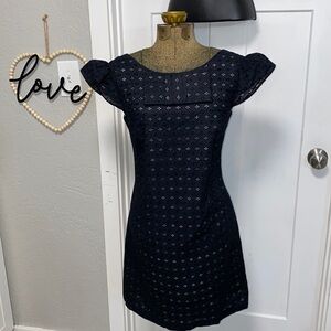 JULIE HAUS BLACK EYELET DRESS 6